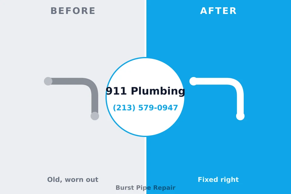 Before and after: plumbing repair Island Heights, NJ
